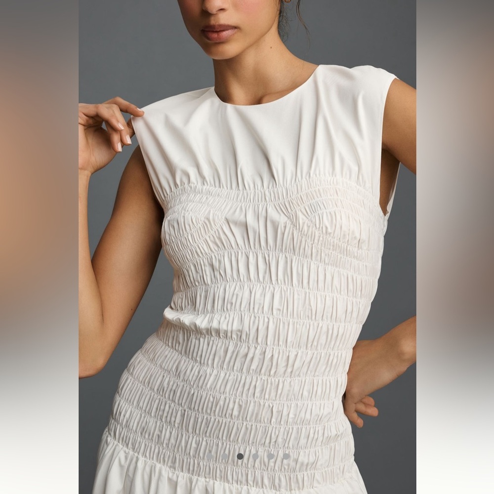 Mare Mare x Anthropologie Sleeveless Smocked Mini Dress, Size Small